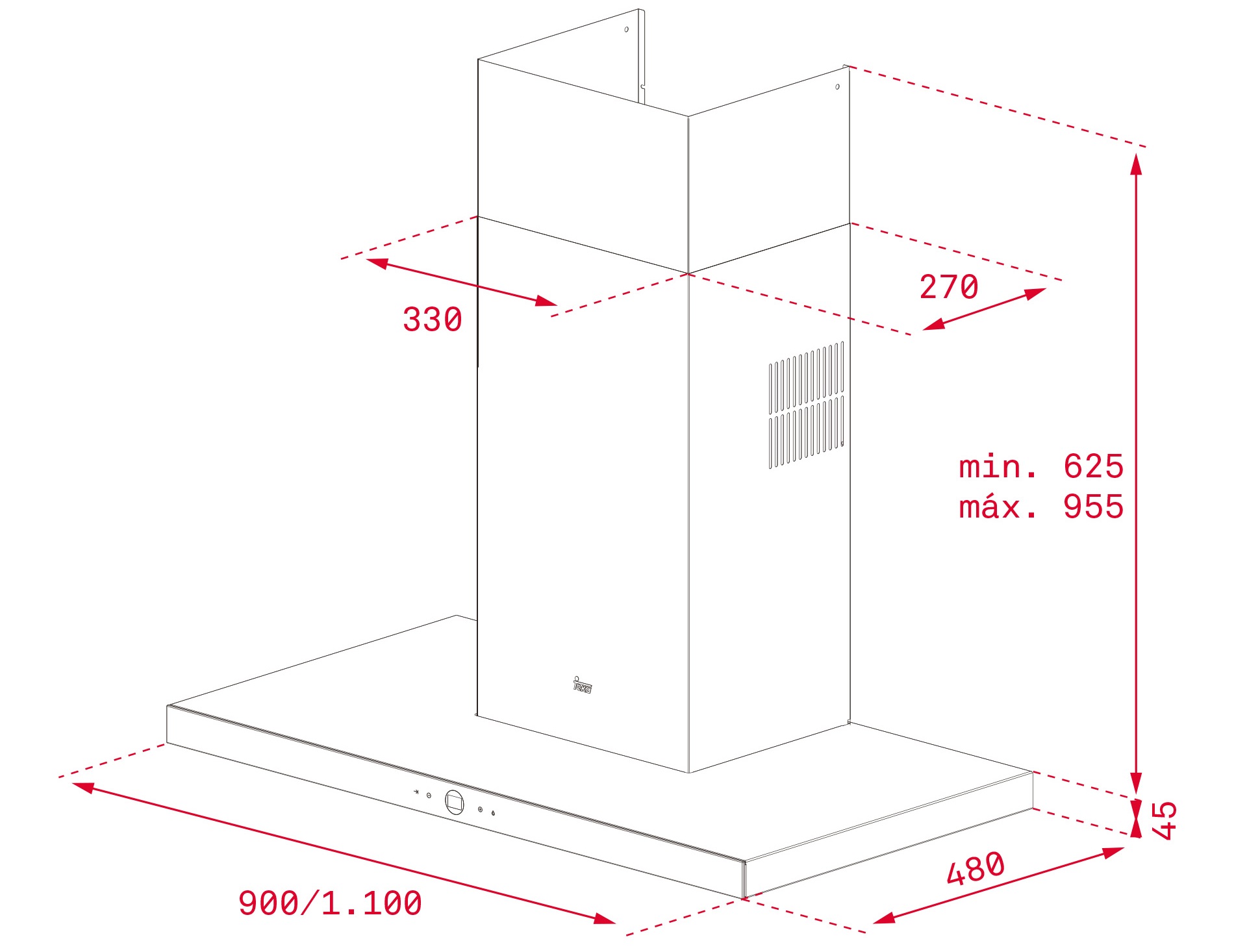 Схема встраивания Teka Perfect A4 DLH 985 T